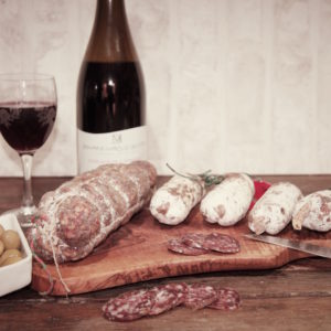 lot rosette et 4 saucissons