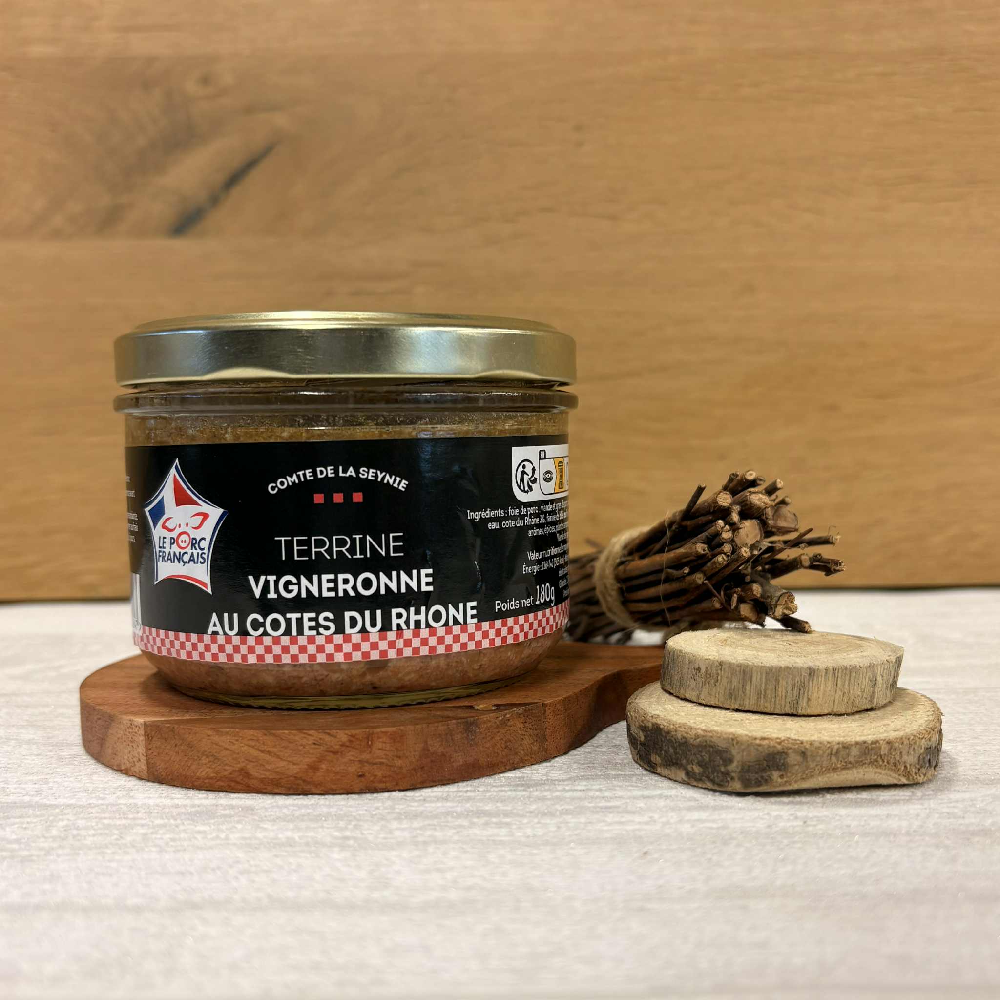 Terrine vigneronne au côte du Rhône