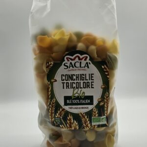 Pâte CONCHIGLIE TRICOLORE BIO Blé 100% italien