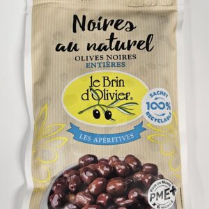 Olives noires entières au naturel 150 gr