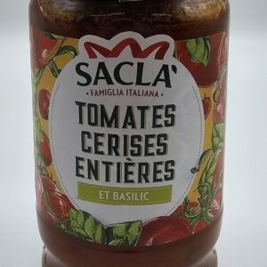 TOMATES CERISES ENTIERES et basilic